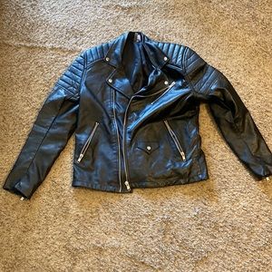 H&M faux leather jacket size L mens